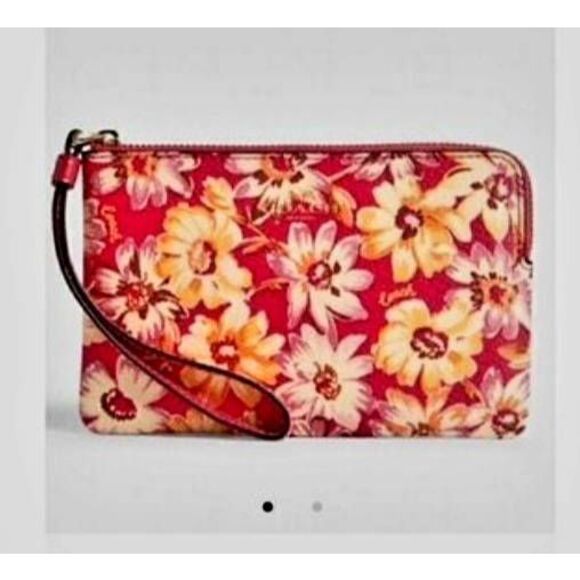 NEW WITH TAGS COACH VINTAGE DAISY SCRIPT PRINT WRISTLET - Picture 1 of 5